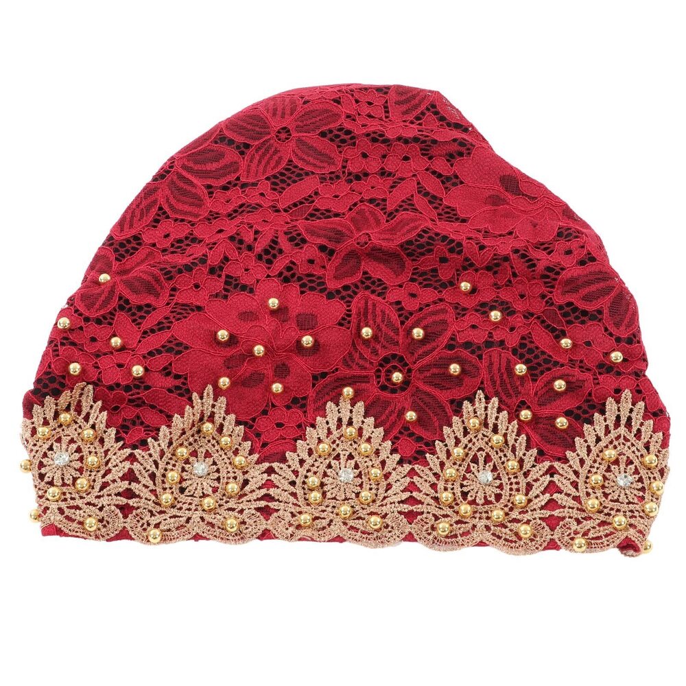 6893 Muslim Turban Hat Comfortable Breathable Turban Floral Design Stretch